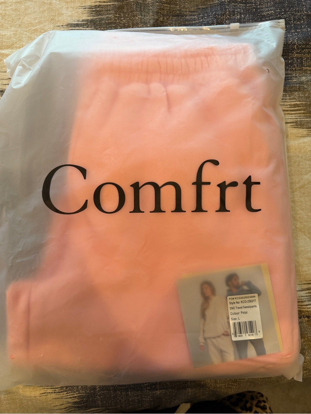 Comfrt sweatpants in Petal